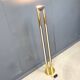 Vintage brass tube light floor lamp, 1980s