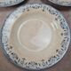 Set of 7 antique deep plates from Creil and Montereau, La Vallières service, 23 cm