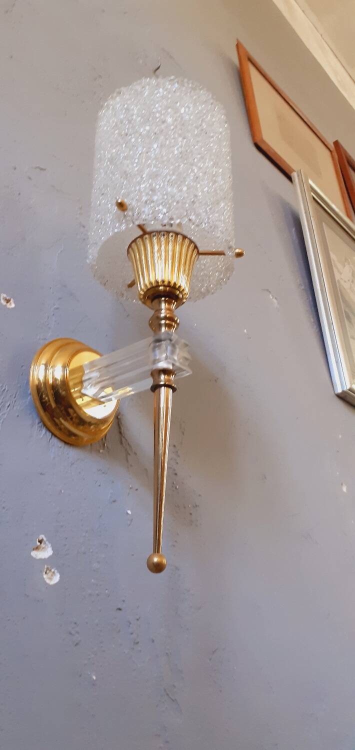 Vintage granite wall light from the 60s