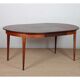 Table de repas ronde extensible en teck, design scandinave, 1960