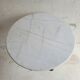 Round table bistro in white marble