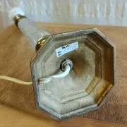 Neo-classical table lamp base in glass and gilded brass - mid 20th century