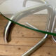Vintage round tubular coffee table 1970