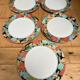 5 Pillivuyt "Toucan" plates