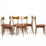 Set of 6 vintage dining chairs by Ico Parisi for Ariberto Colombo, Cantù
