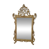 Louis XVI Style Carved And Gilded Wood Wall Mirror, Italy Early 20th Century