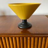 Yellow Conic Vase, postmodern, Italy 1980s