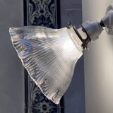 Holophane wall lights with bistro-style porcelain supports