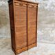 Antique roller shutter cabinet Paris oak wall cupboard