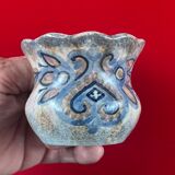Set of 8 ceramic Quimper cups and under cups