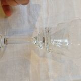 12 crystal wine glasses engraved with floral patterns