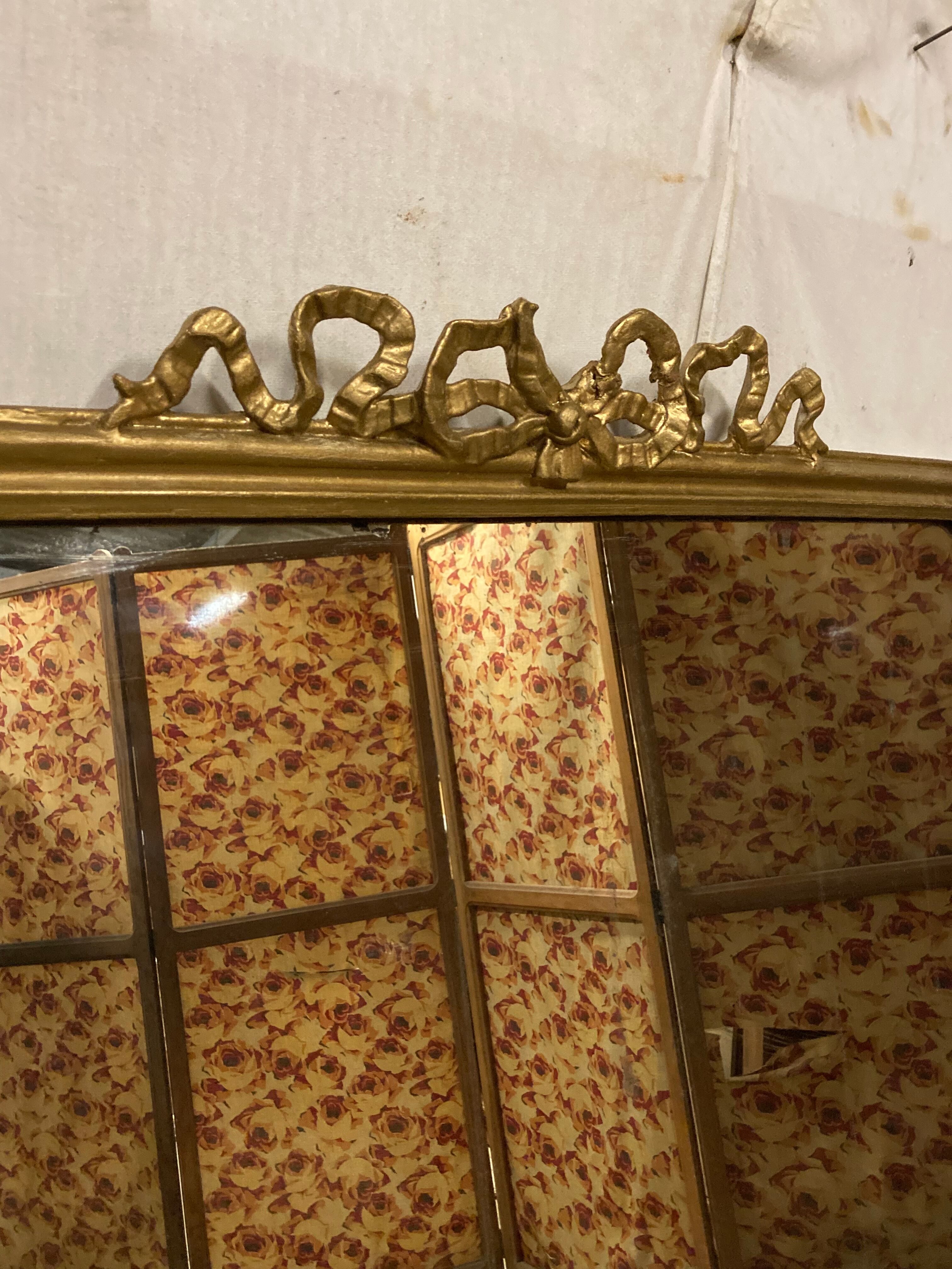 Large mirror Louis XVI style, XIXth 92x164cm