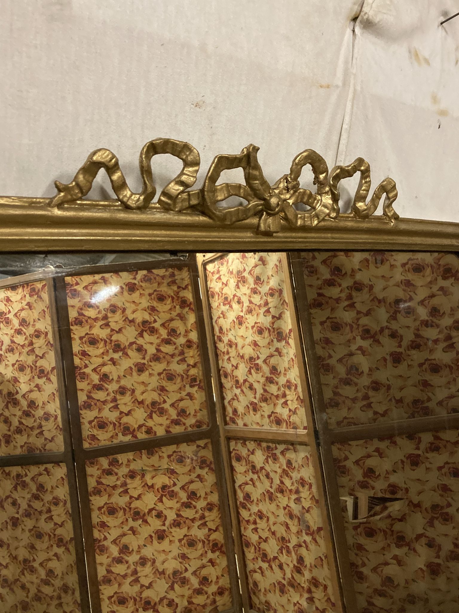 Large mirror Louis XVI style, XIXth 92x164cm