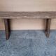Bench 100 cm old patinated solid wood