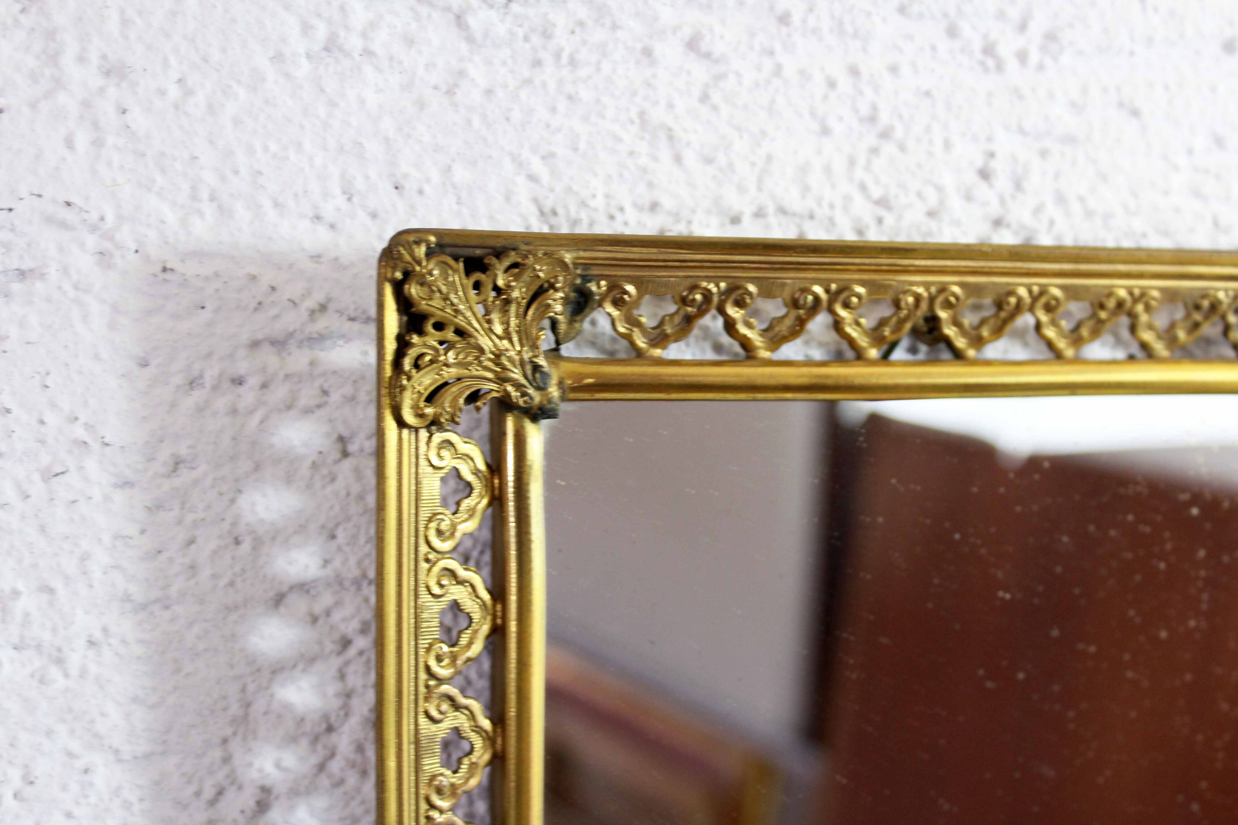Miroir en laiton des années 60