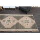 1970s Turkish Oushak Handmade Wool Cotton Brown Runner Rug 120x314