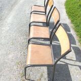 Set of 4 vintage iron chairs