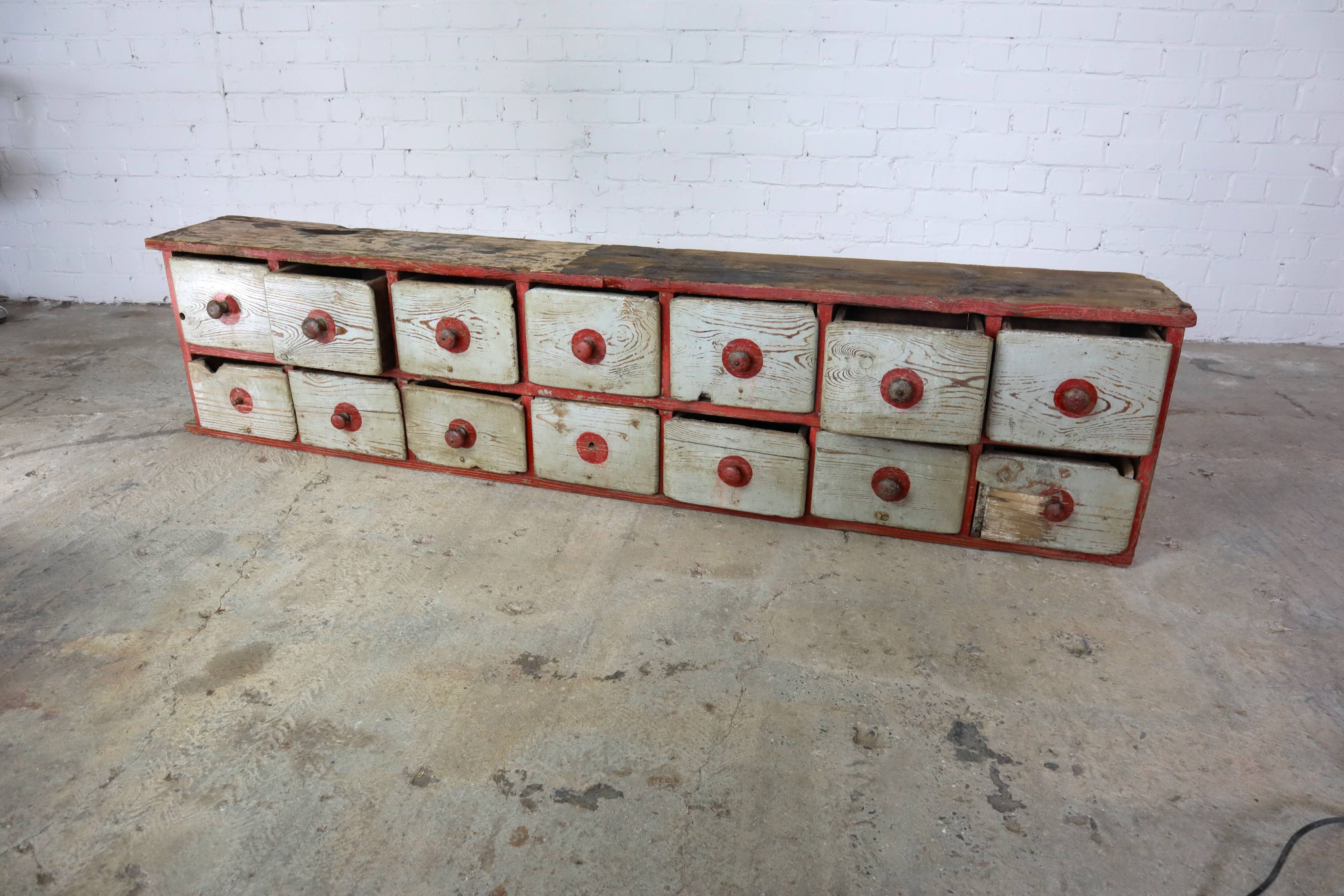 Antique workshop cabinet