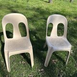 Paire de chaises Stamp Henry Massonnet vintage