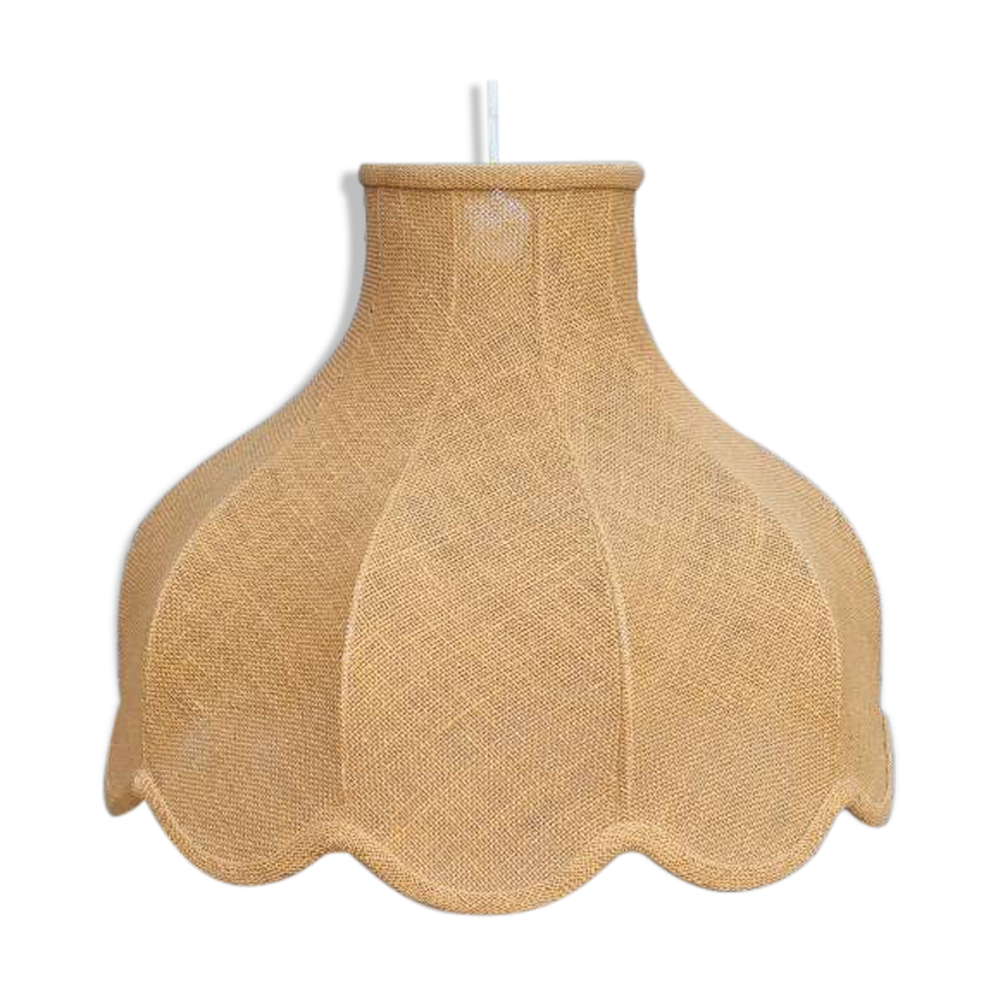 Burlap hanging lamp