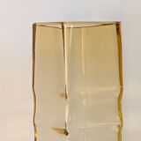 Amber glass vase