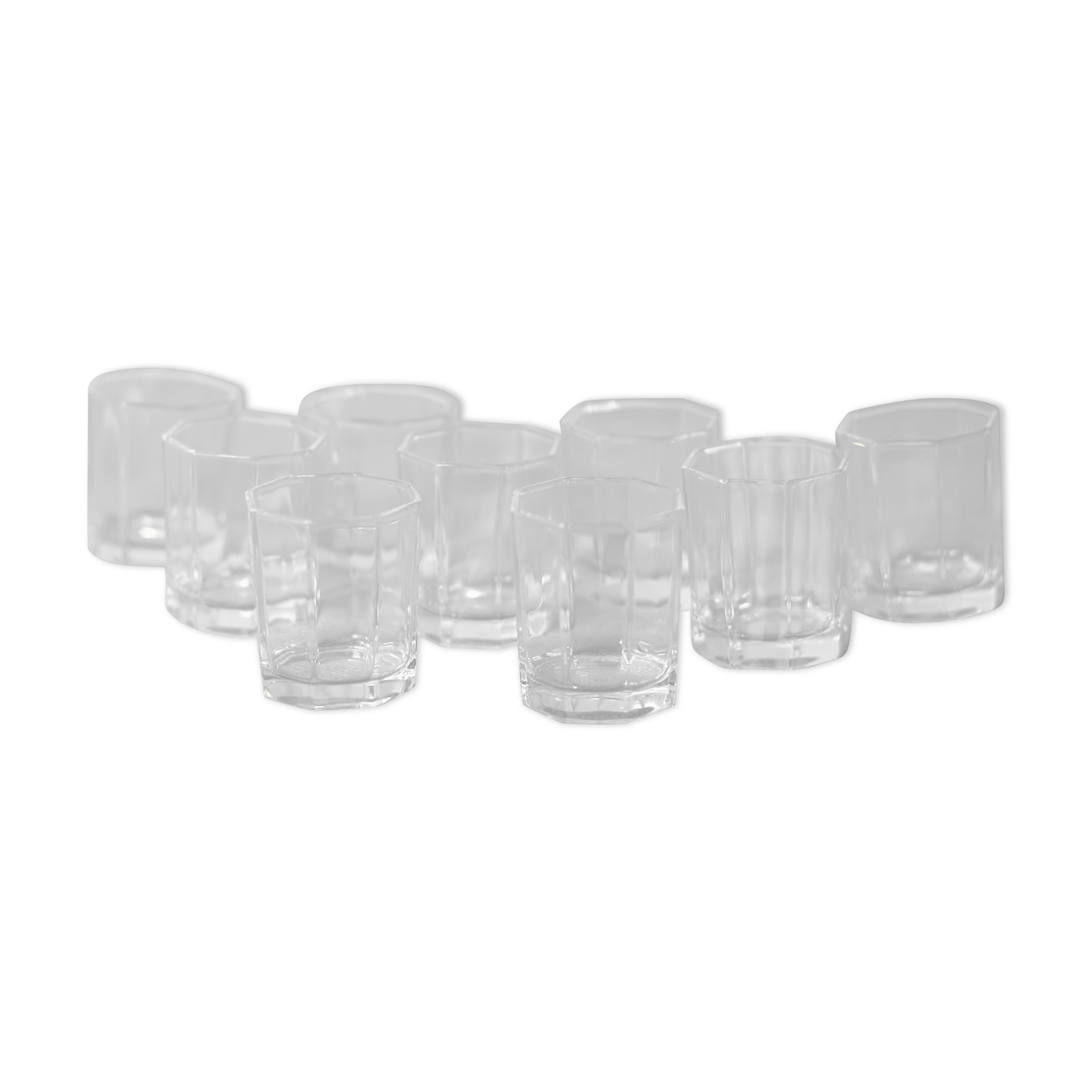 Mini octagonal shot glasses