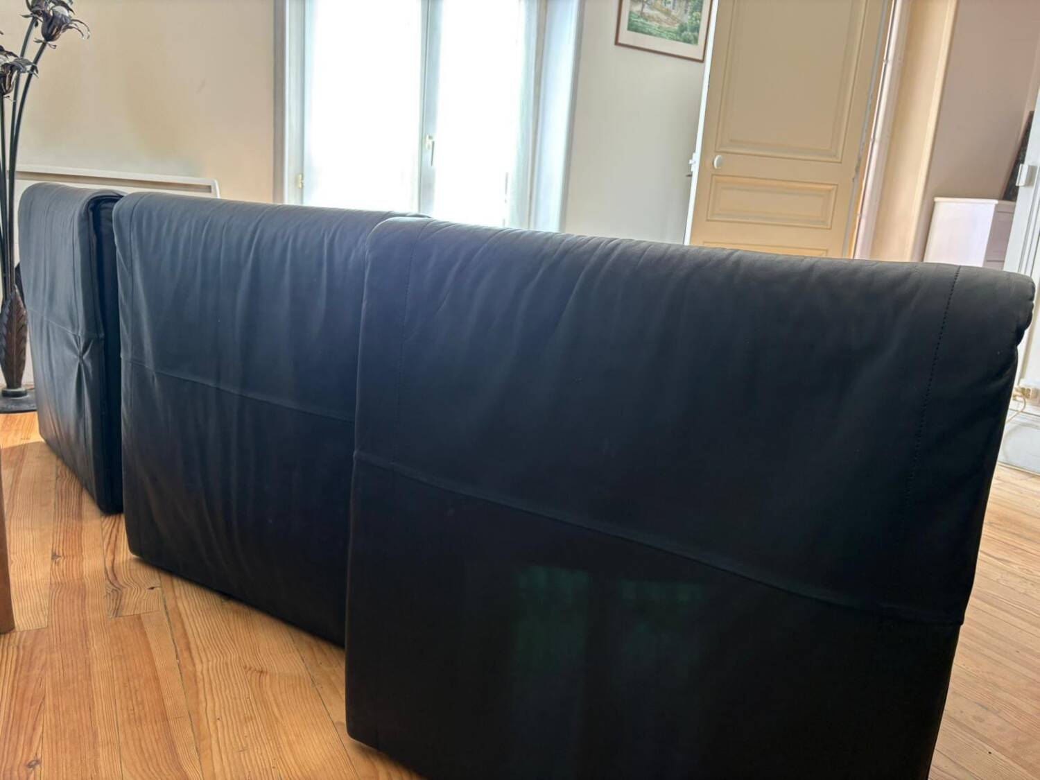 Canapé cuir 3 places de sede et table basse