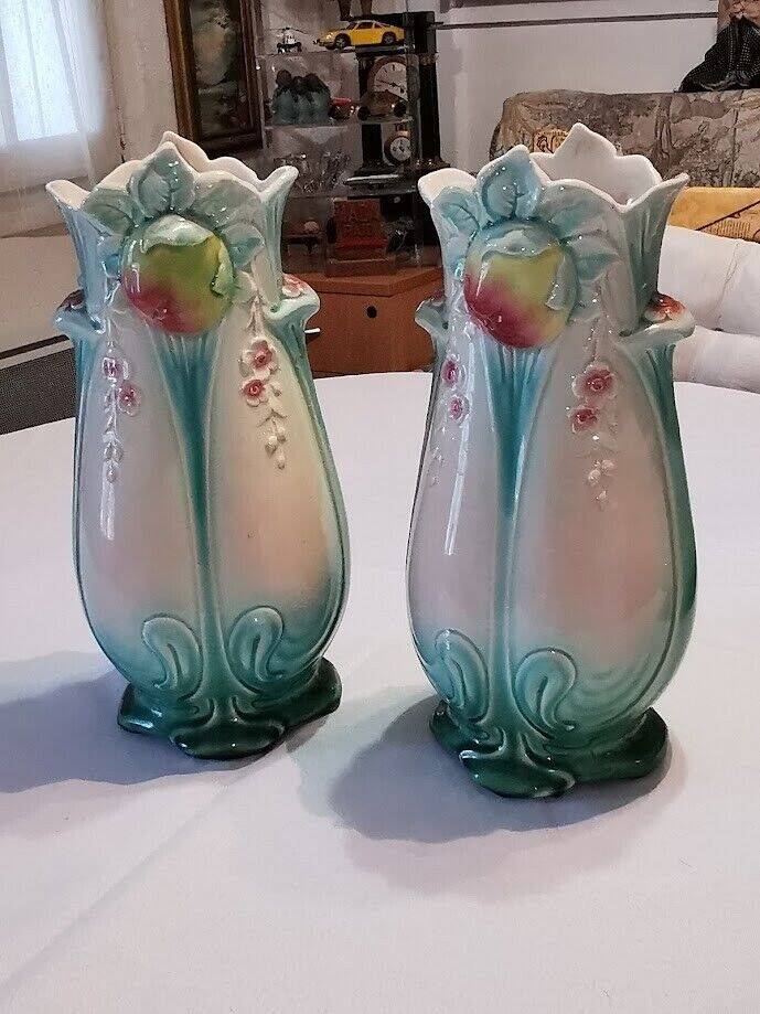 Rare de bruyn fives de lille - beautiful set in slip (art nouveau circa