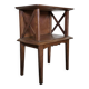 Oak bedside table with crossbars