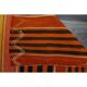 1970s vintage Turkish Oushak handmade wool cotton orange area rug 188x326