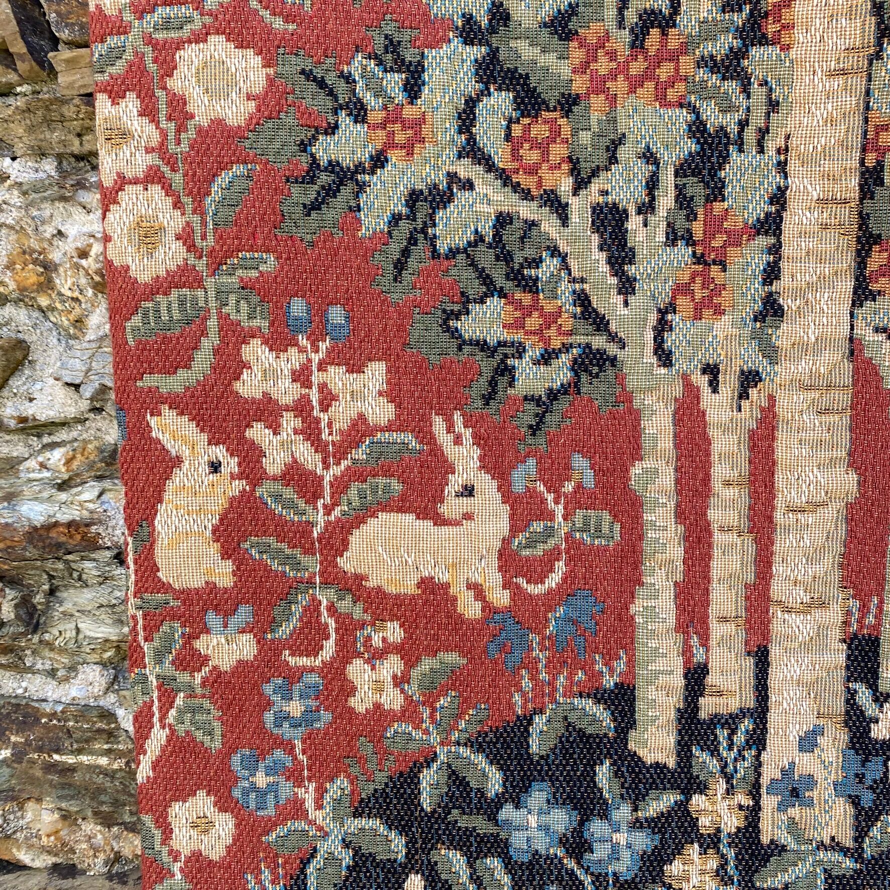 Grande tapisserie jacquard "La Dame à la Licorne" 130X180 cm
