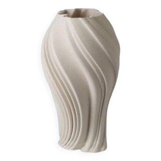 Nordic White Swirl Ceramic Vase, Abstract Decorative Home Decor