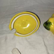 Confiturier citron – Faïence émaillée – Années 60–70 – Vintage