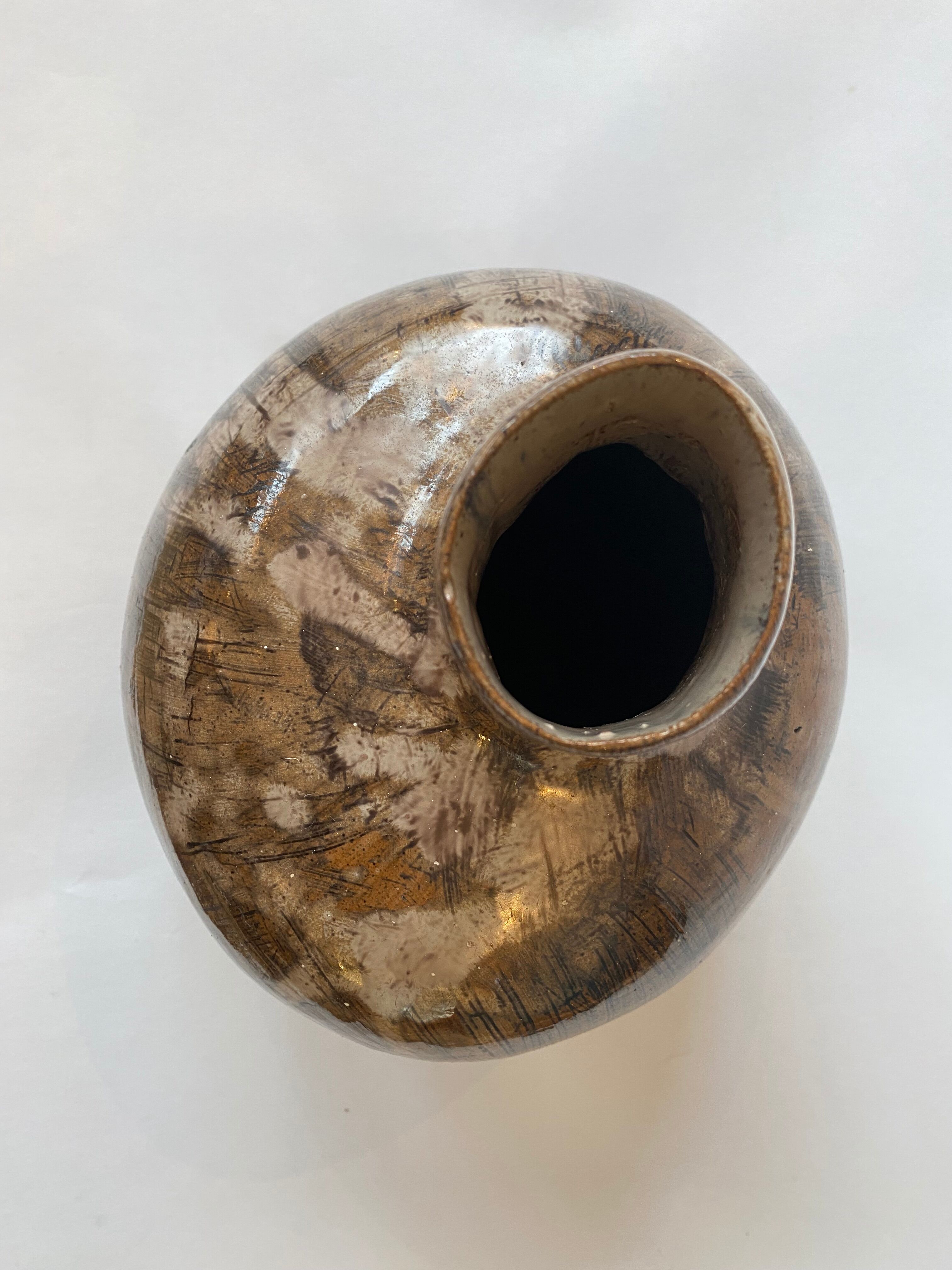 Free-form contemporary ceramic vase