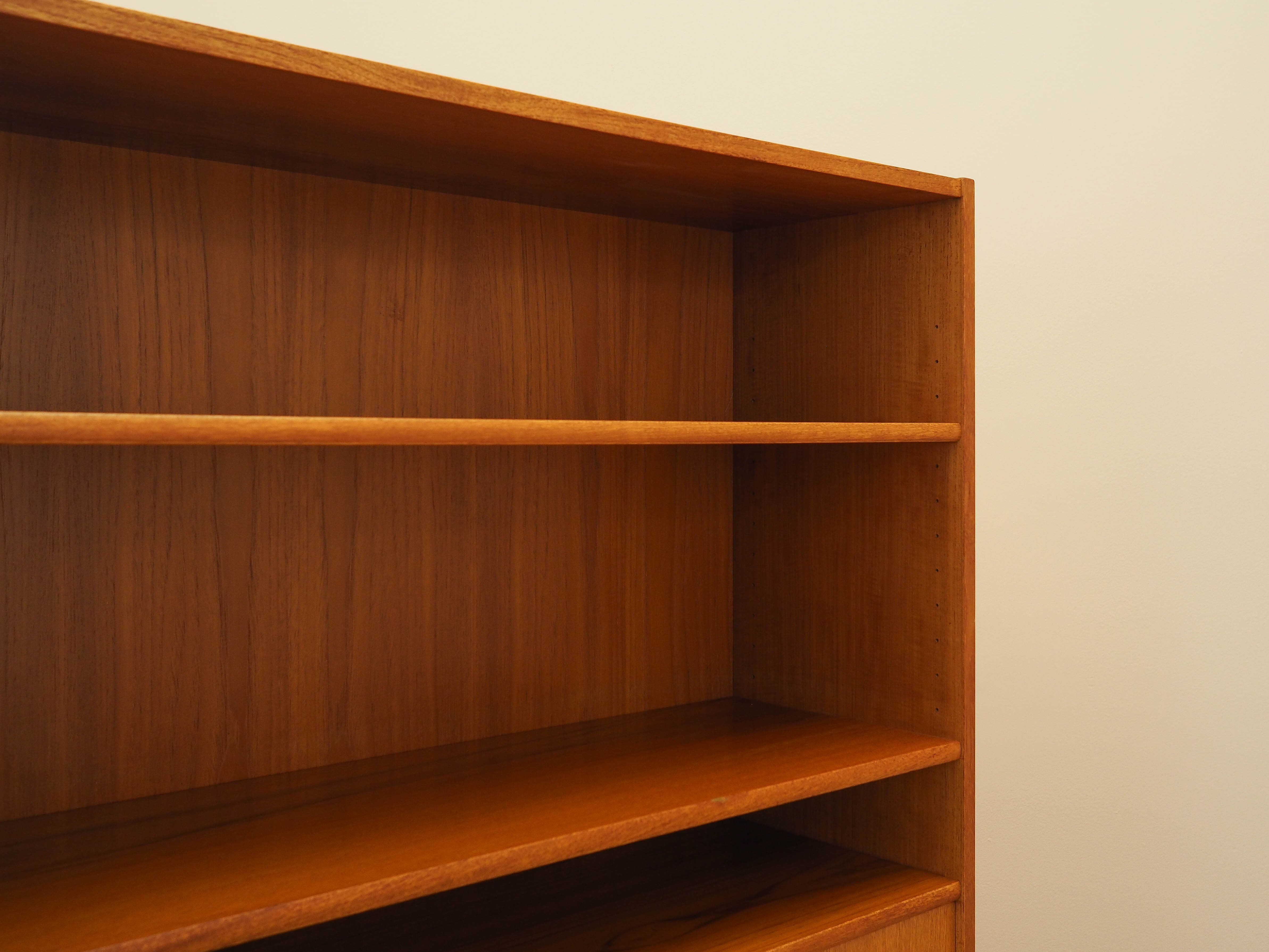 Teak bookcase, Danish design, 1970s, made in Denmark