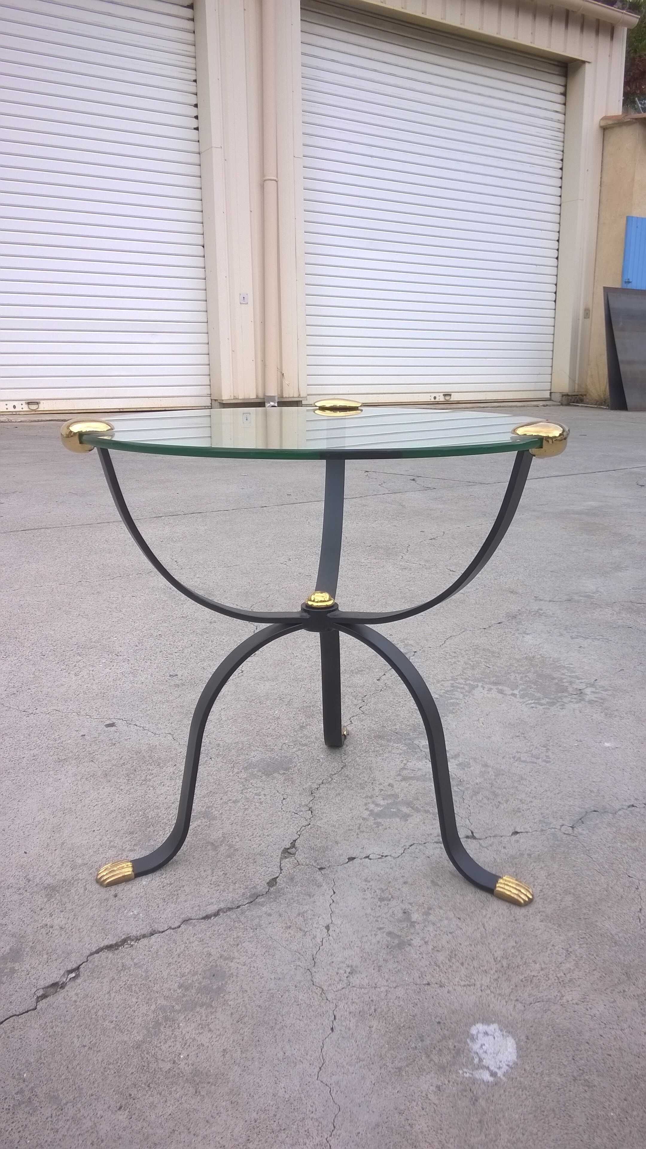 Art deco tripod side table