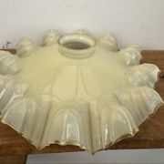 Vintage pleated glass lace lampshade ceiling light