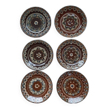 Hand painted pottery plates