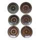 Hand painted pottery plates