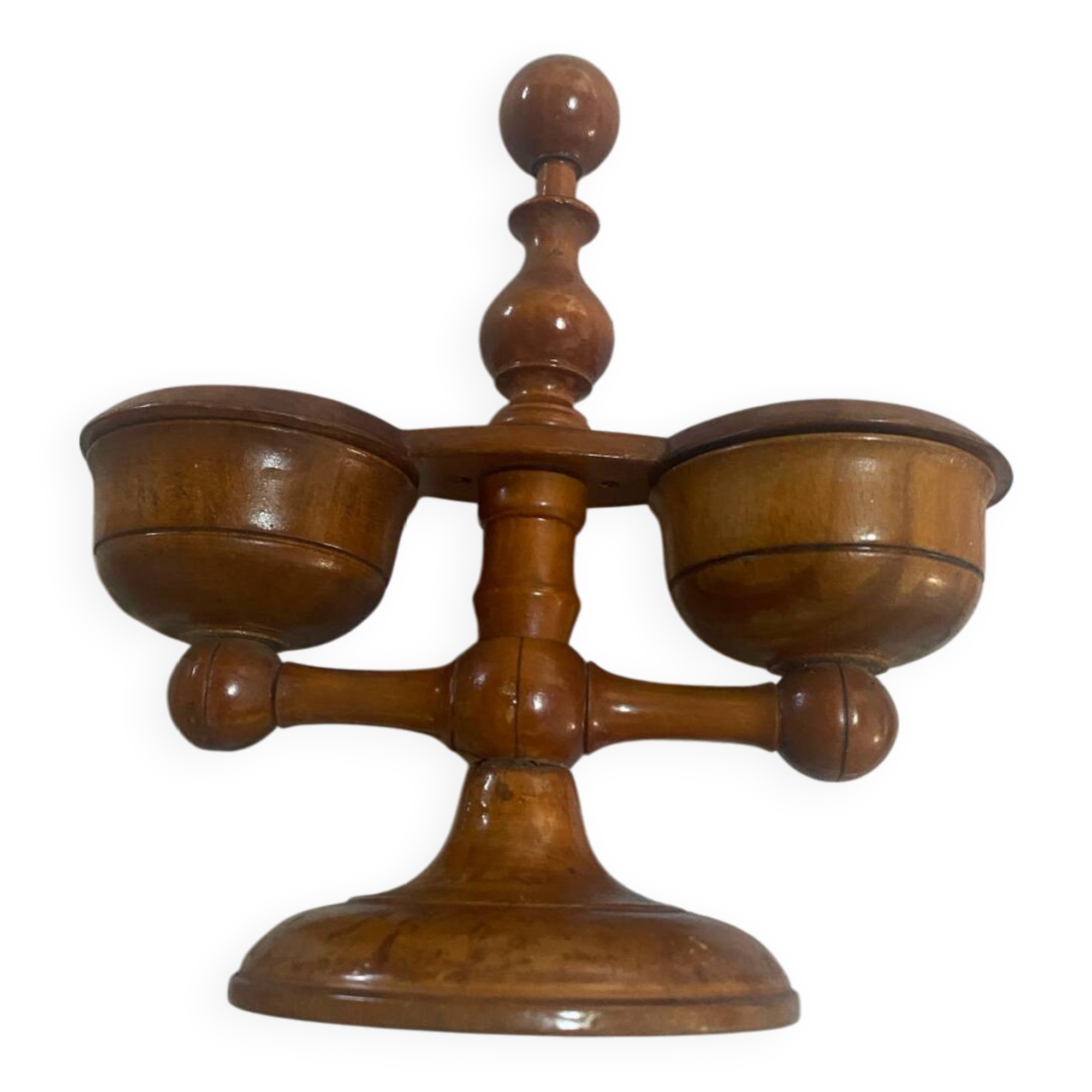 19th century boxwood salt cellar