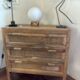 Mango wood chest of drawers with 3 drawers