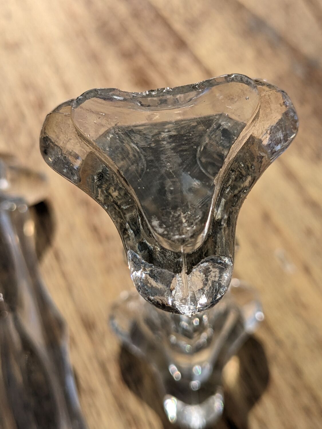 Set of 6 crystal knife holder