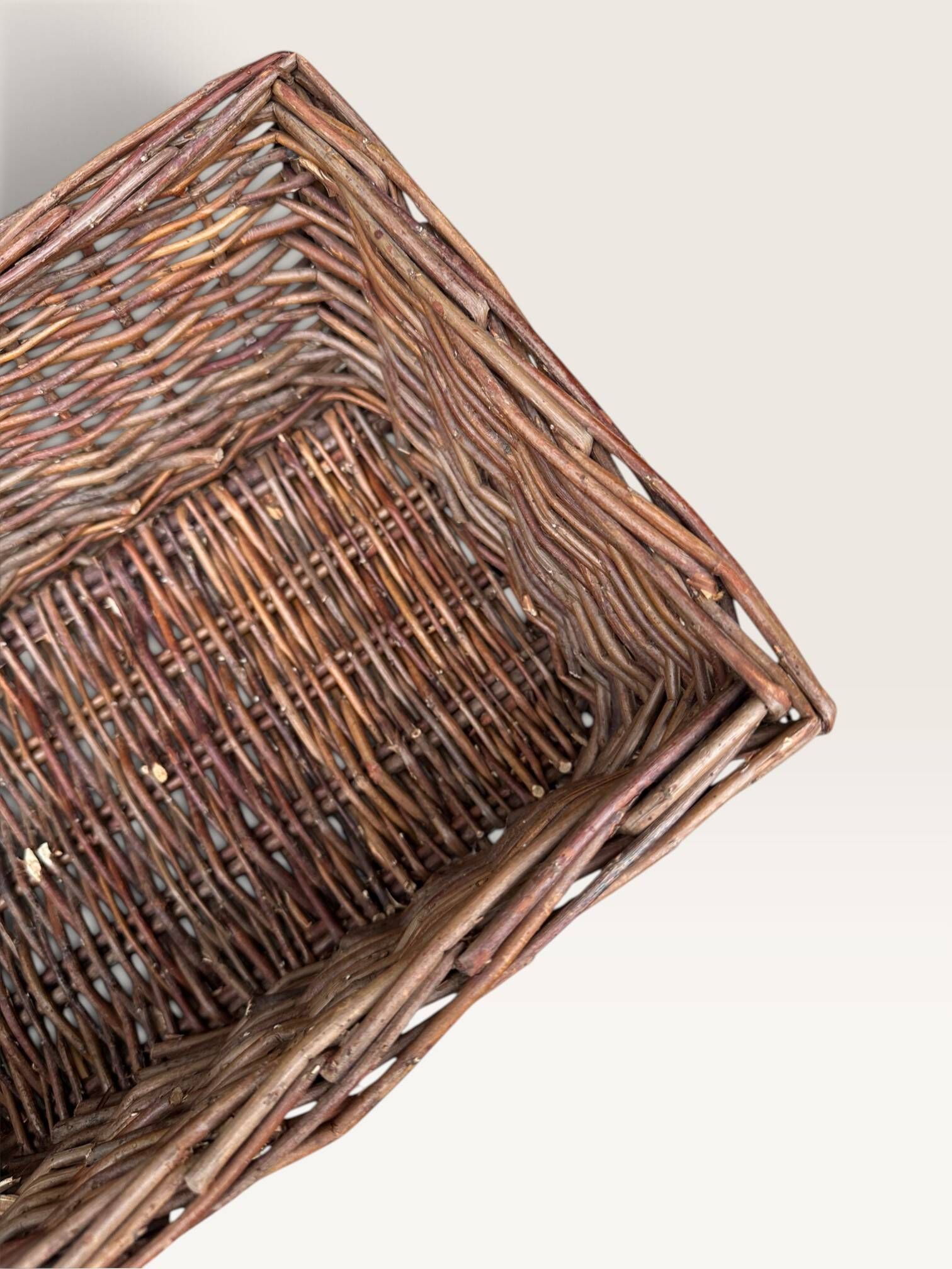 Rectangular wicker basket