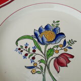 2 earthenware plates of gien model savoie diam 24.5 cm