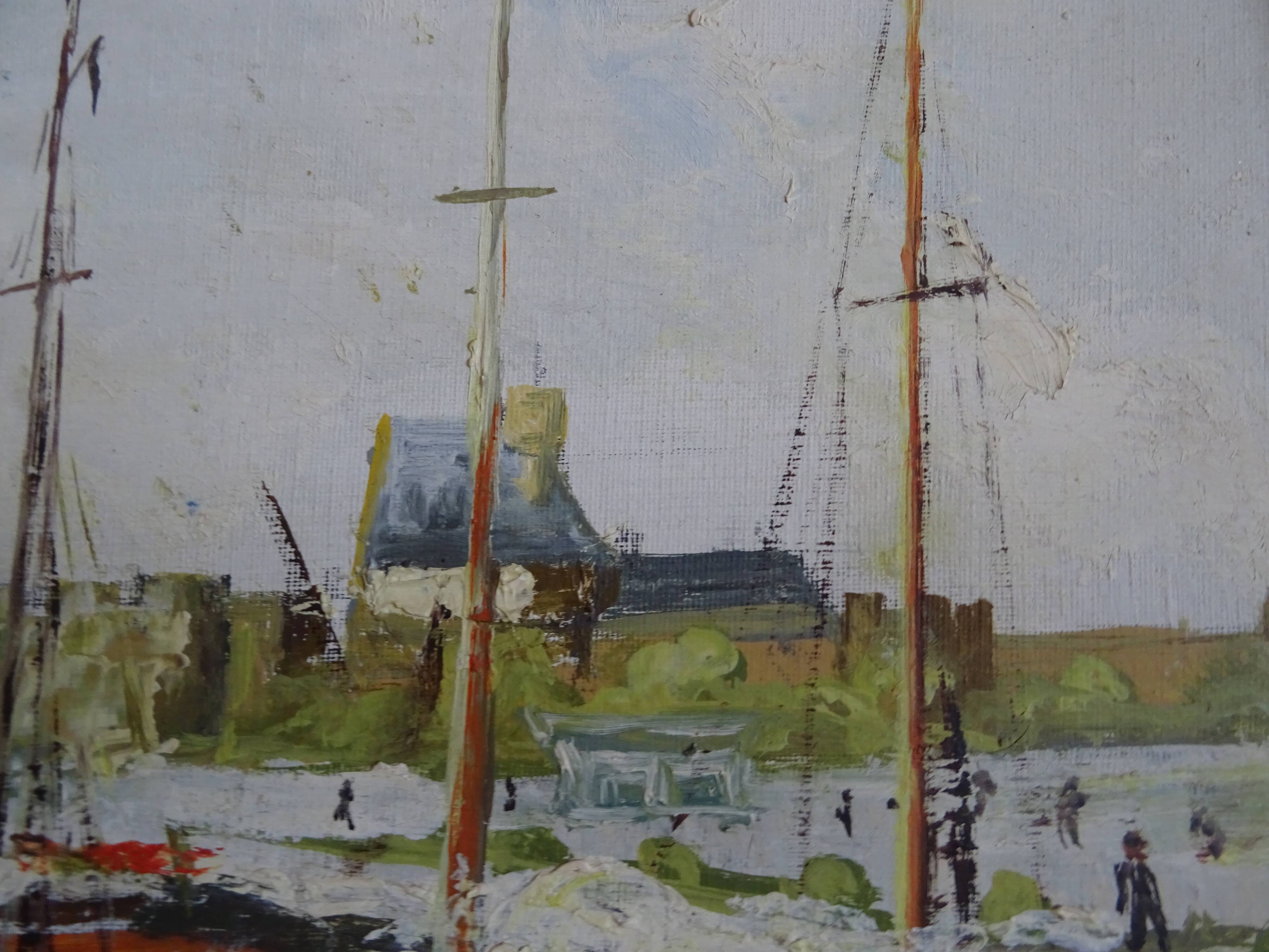 Tableau "Port de Saint Malo" signé