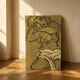 Vintage style figurative painting in expressionist style on canvas.
