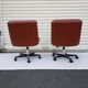 Pair of leather armchairs of the 60s 70s