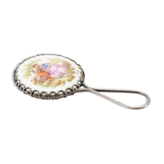 Old porcelain pocket mirror