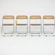 Vintage Plia Folding Chair in Vienna Straw by Giancarlo Piretti for Anonima Castelli, 1970s, Set of 5