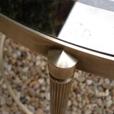 Table basse ronde en laiton vintage 1960